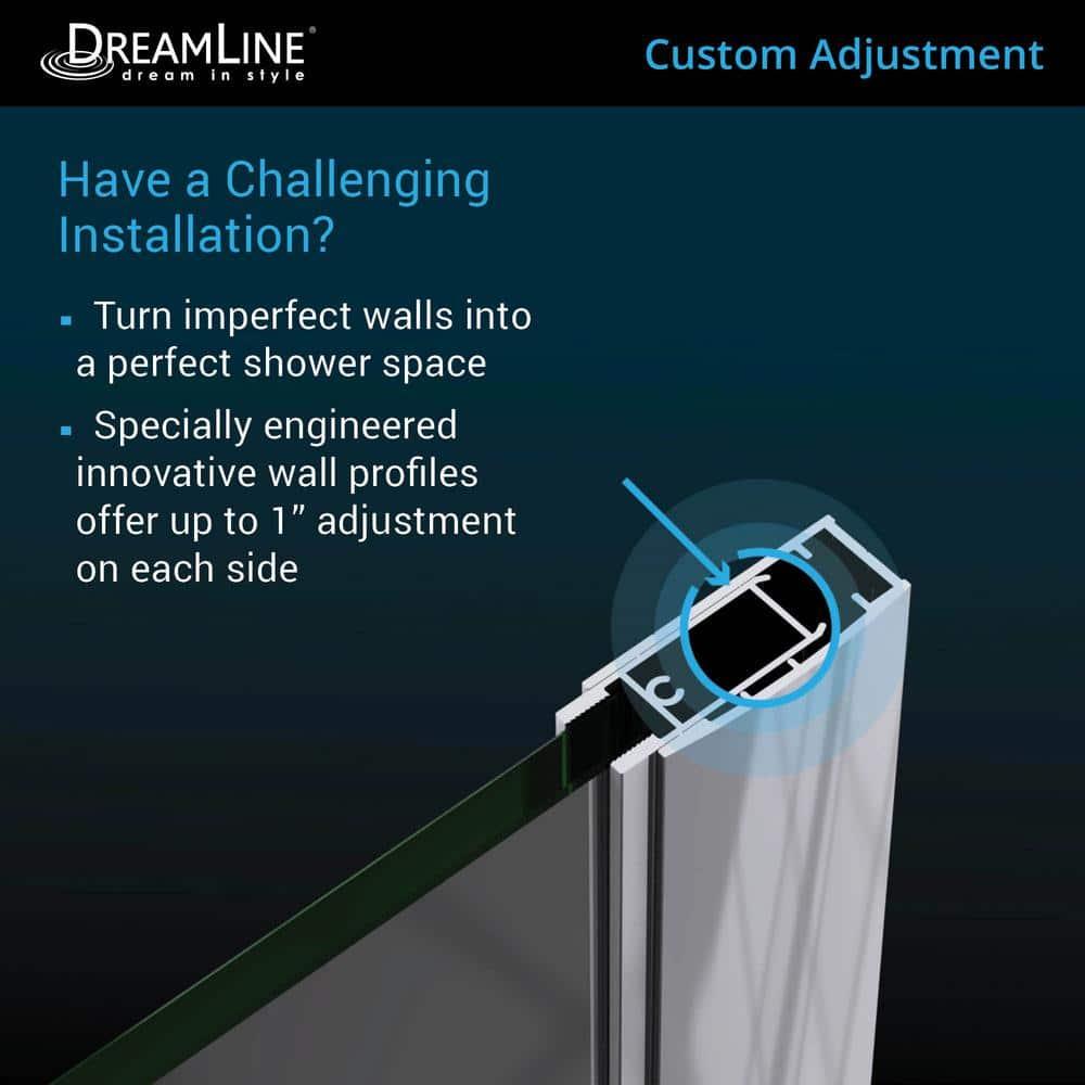 Elegance-LS 57.75" W x 72" H Pivot Frameless Shower Door with ClearMax™ Technology