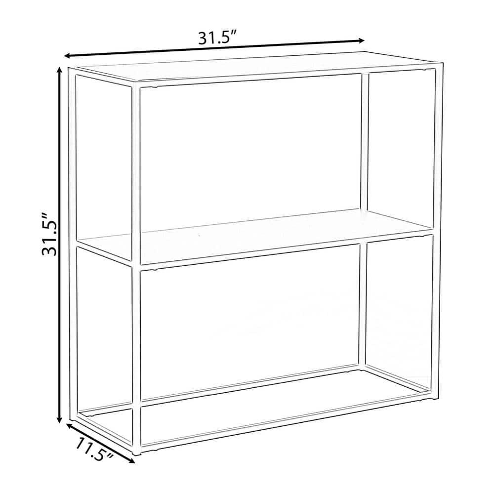Modern Display Metal Console Table with Open Shelf, for Dining, Entryway and Hallway, Black
