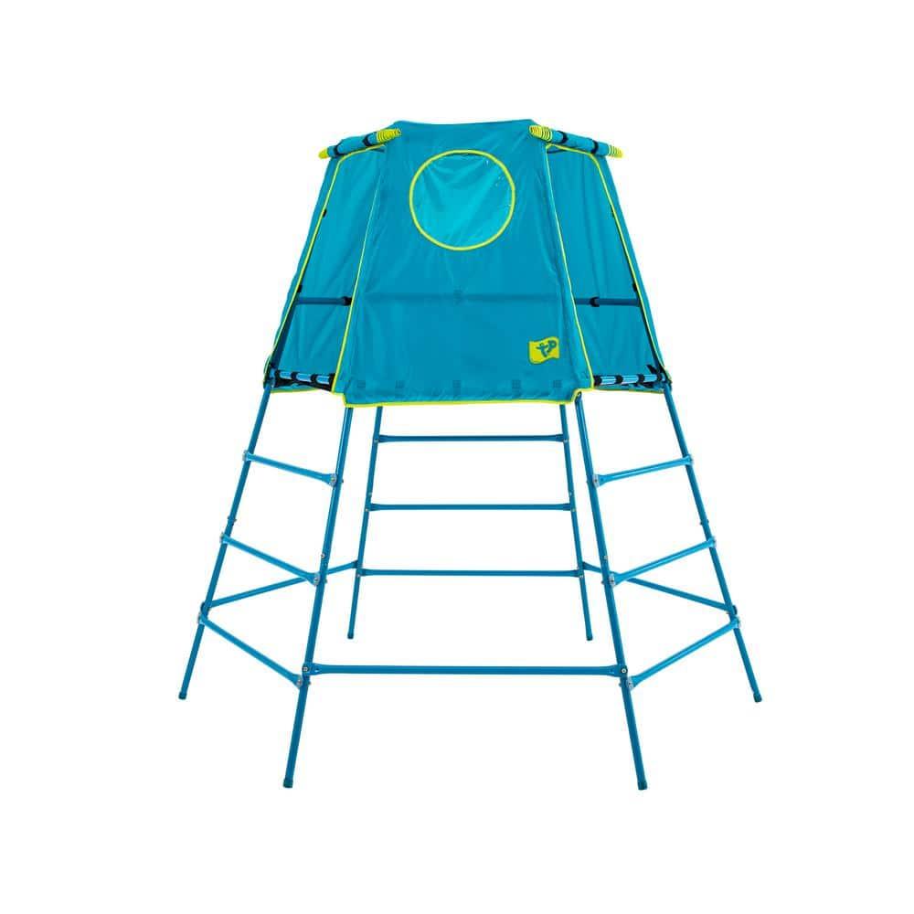 TP Active Fun Explorer Metal Climbing Set Jungle Gym with Platform and Tent, Blue