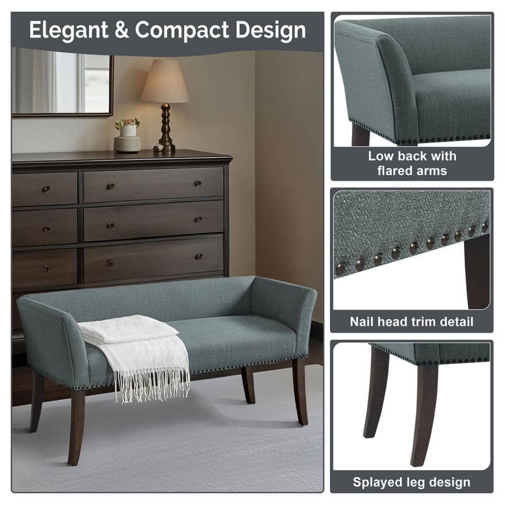 GZMWON 1 Polyester Upholstered Bench Bedroom Bench Modern Bench Accent Bench