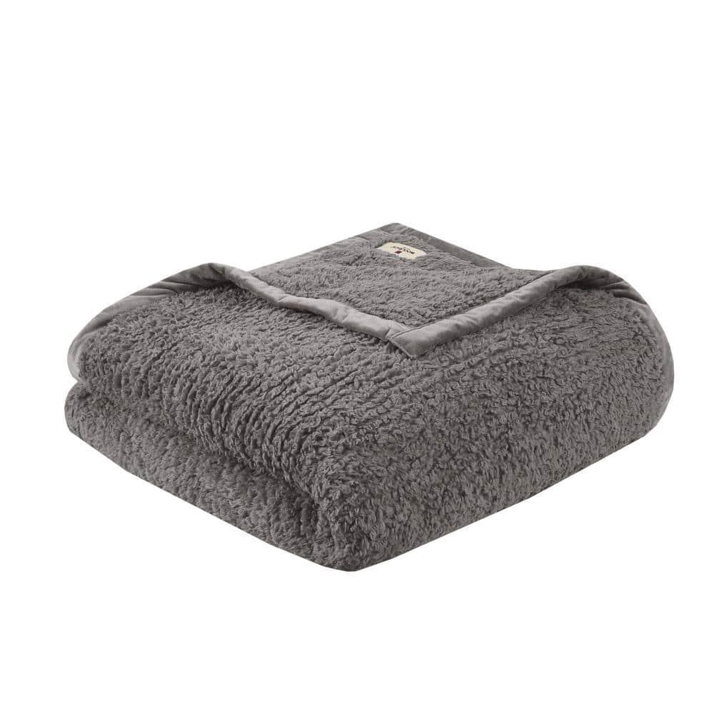 King Burlington Berber Bed Blanket Gray