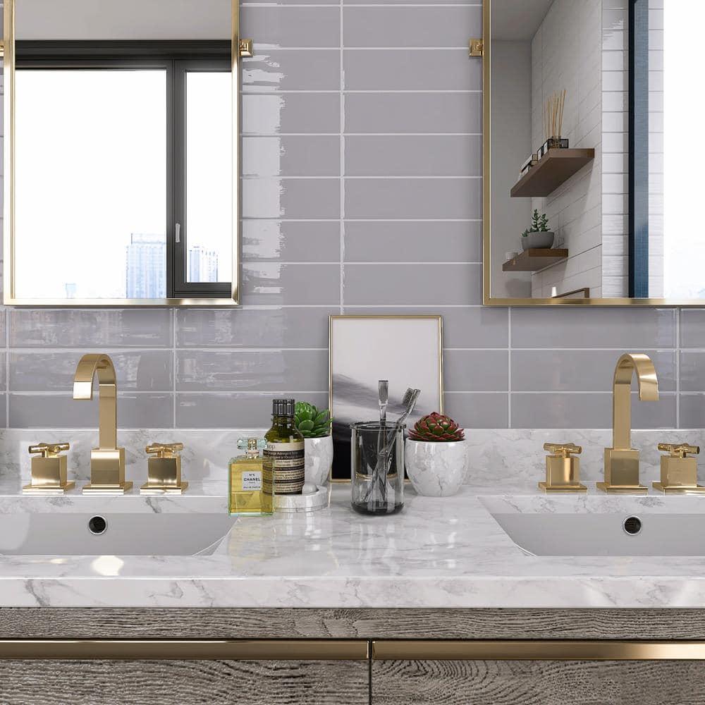 Supreme Tile Zarati 2.95 in. X 11.81 in. Polished Ceramic Subway Wall Tile