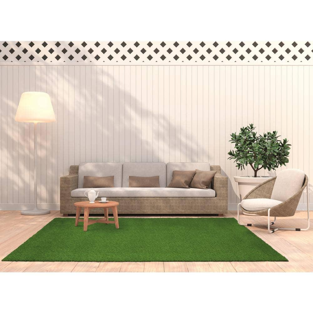 Eider & Ivory™ Thurlos Artificial Grass Synthetic Lawn Indoor Outdoor Area Rug
