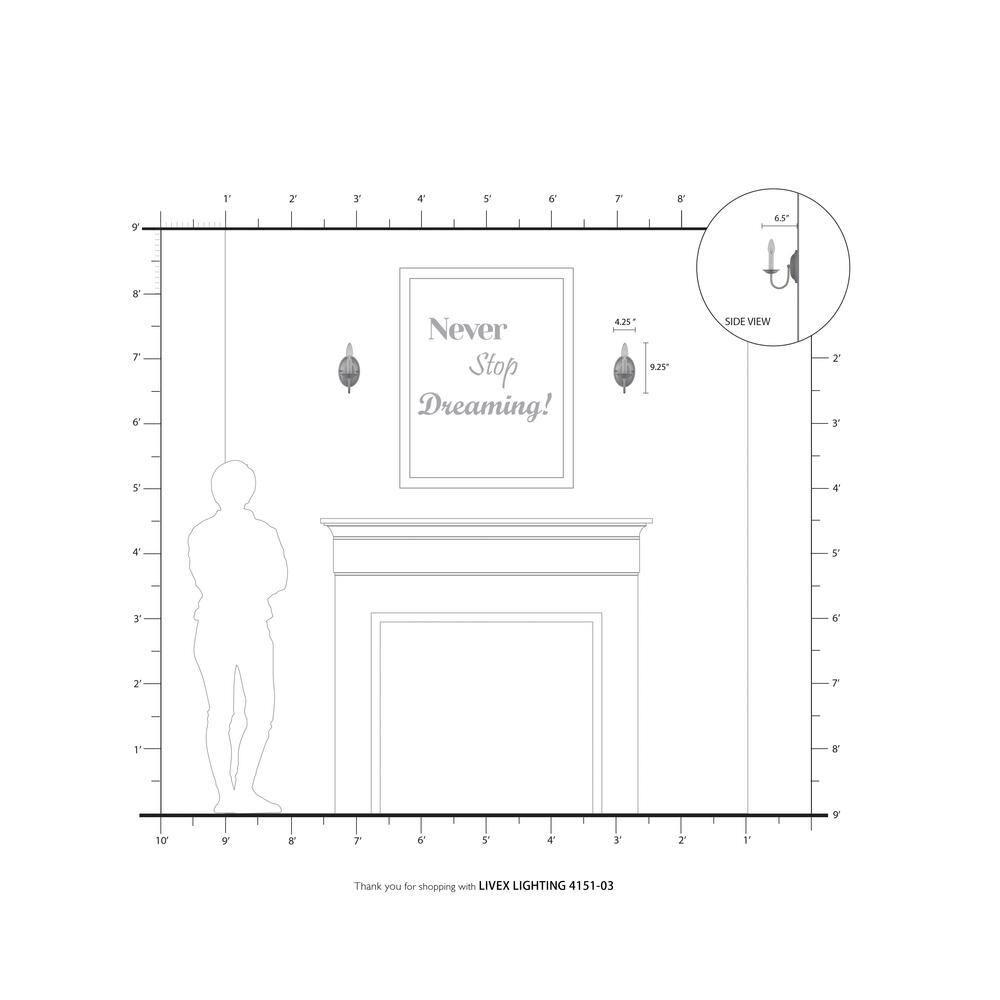 Livex Lighting Home Basics 1 - Light Wall Light in  White