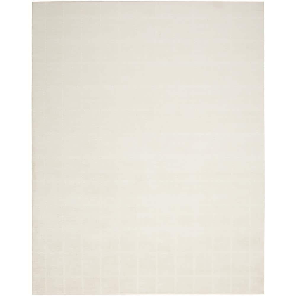 Nourison Serenity Home Contemporary Indoor Area Rug Ivory Cream 7'10" x 9'10"