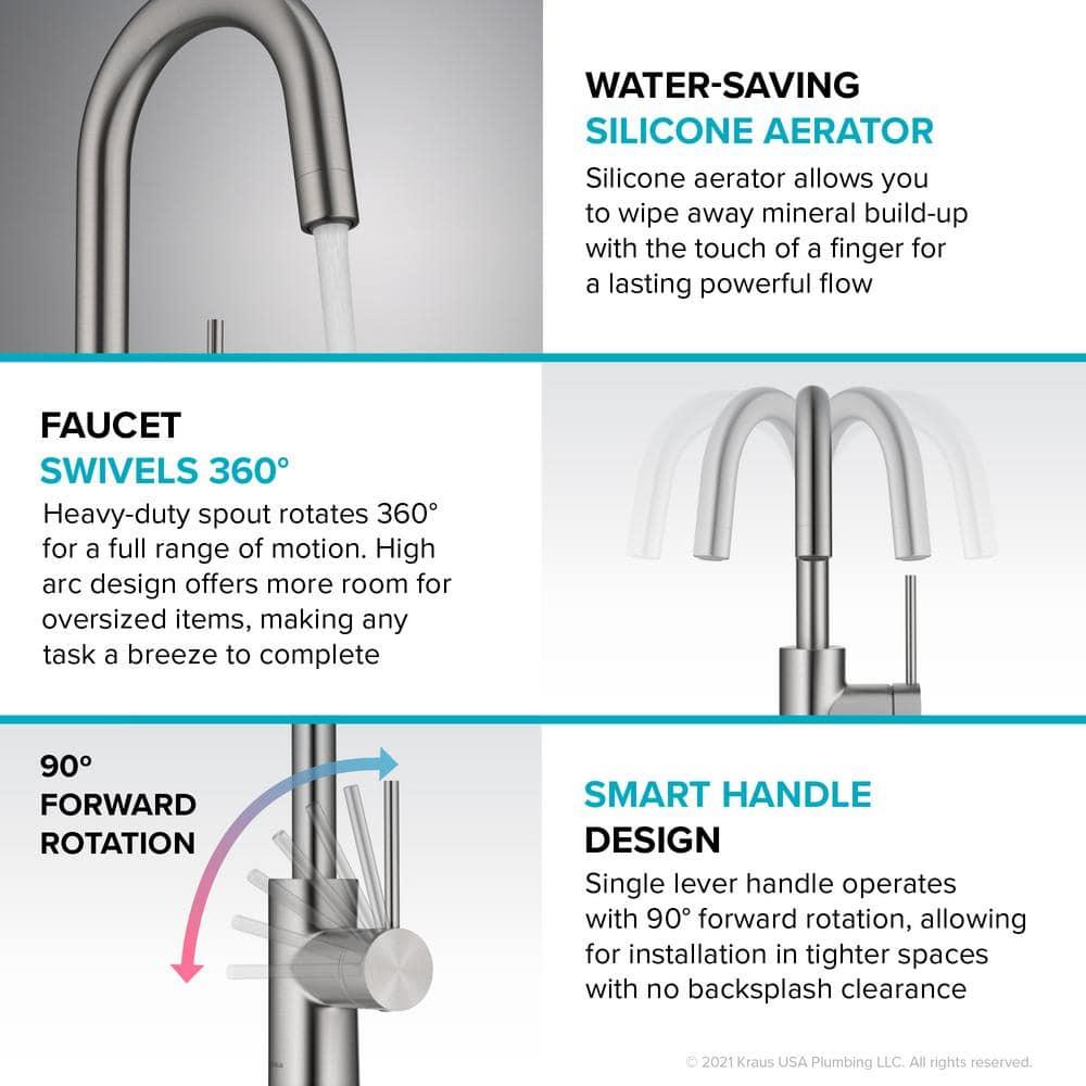 Oletto™ Single Handle Kitchen Bar Faucet