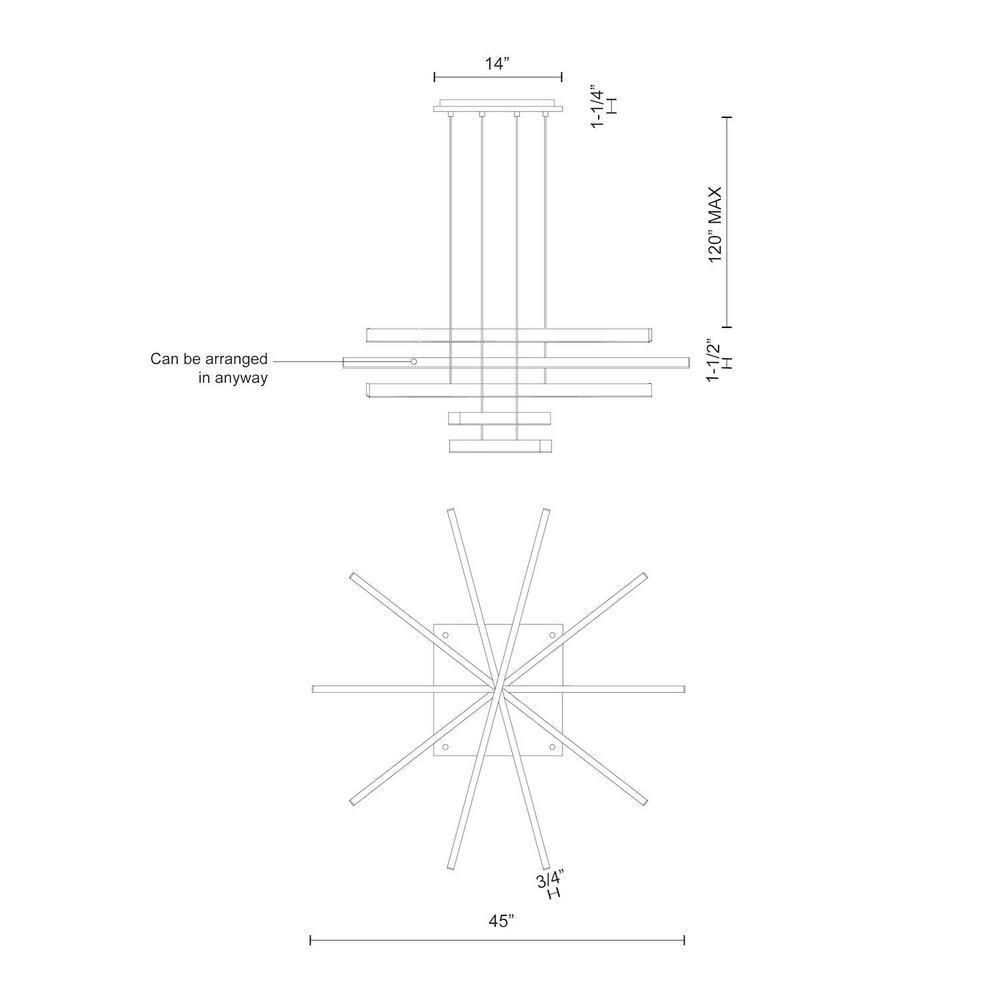 Kuzco Lighting Vega 5 - Light LED Kitchen Island Pendant