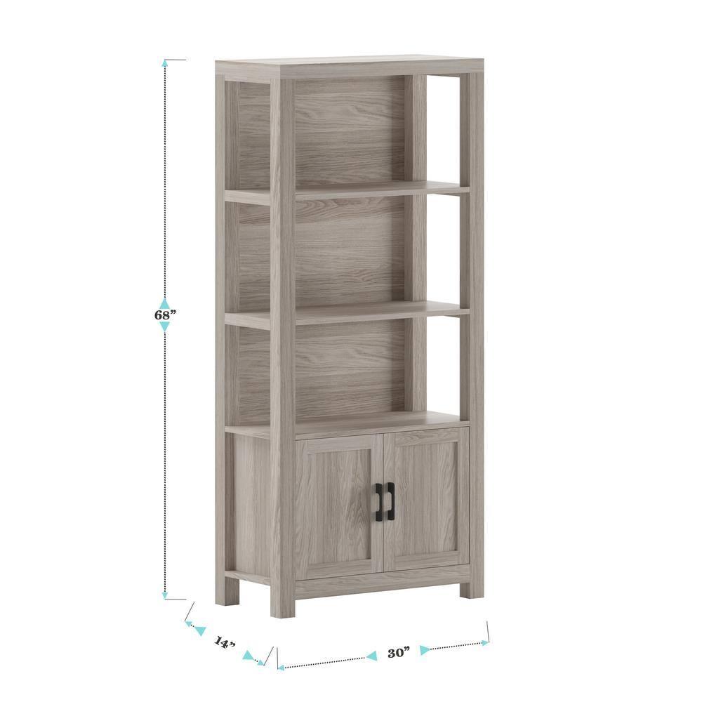 Martha Stewart Teague Martha Stewart 68" Shaker Bookcase with Storage Cabinet