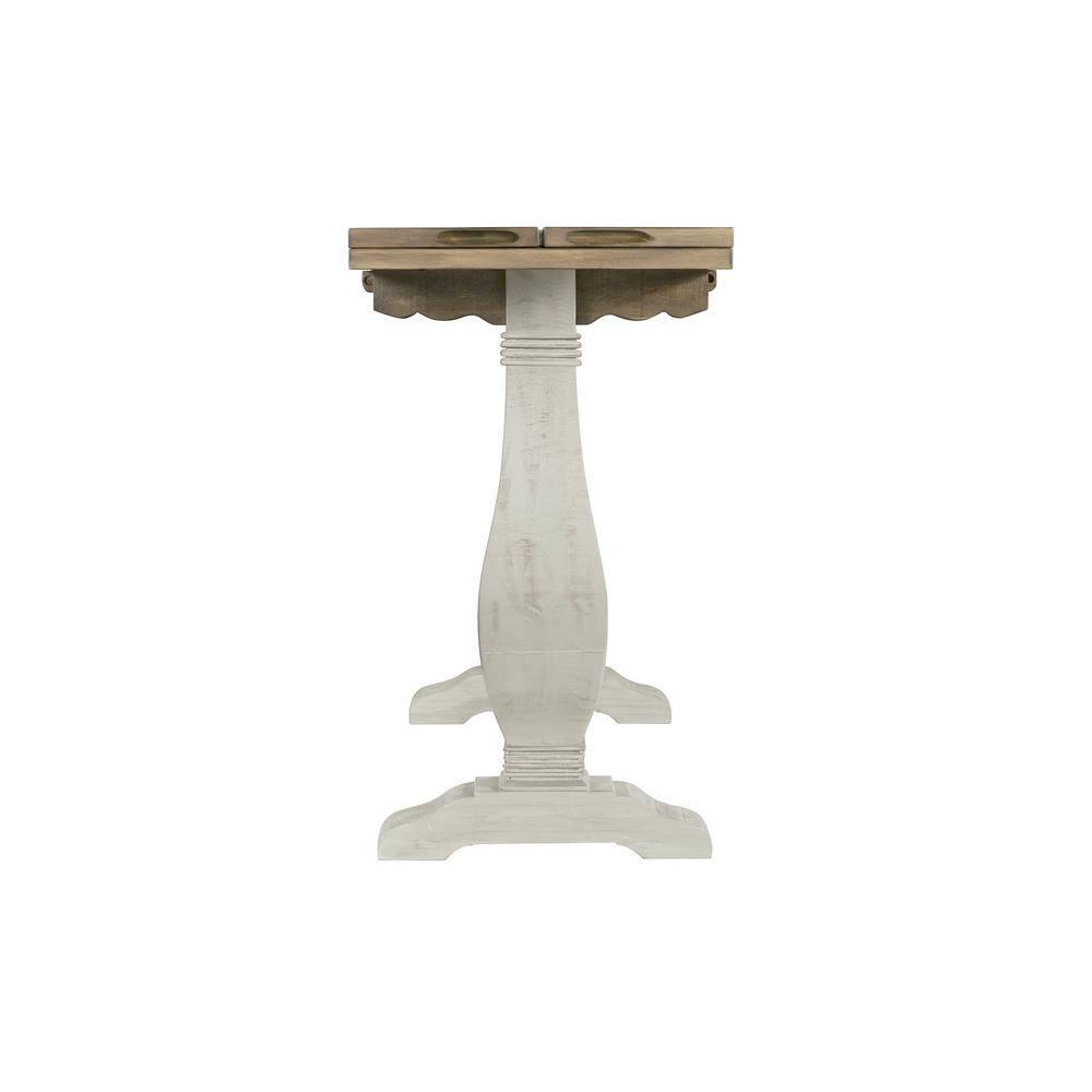 Martin Svensson Home Napa Solid Wood Flip Top Sofa Table White Stain and Natural