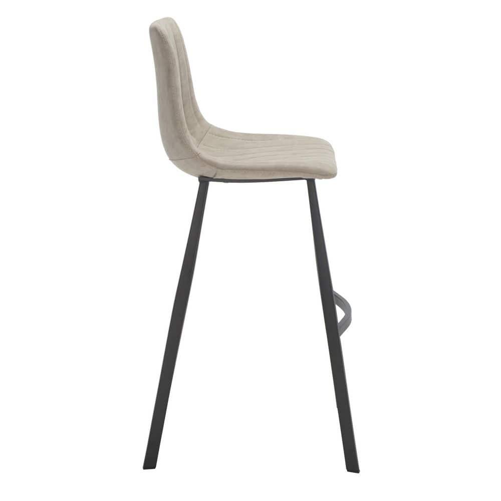 Rhyatte Bar Stool  - BST3018 - Stone/Black - Safavieh