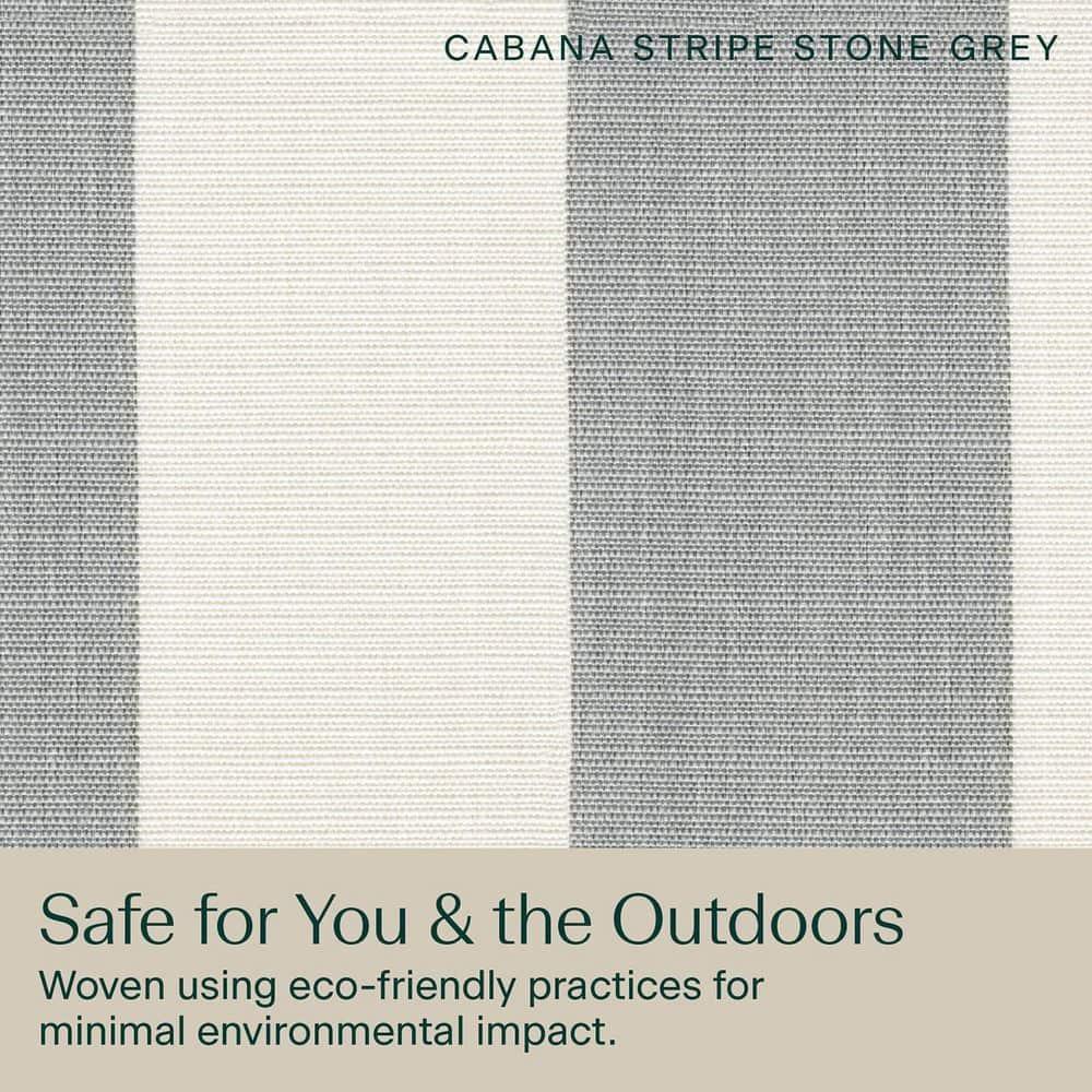 Hokku Designs Outdoor Chaise Lounge, 22.5 X 70, Stripe Stone Grey Chair Cushion For Patio Furniture