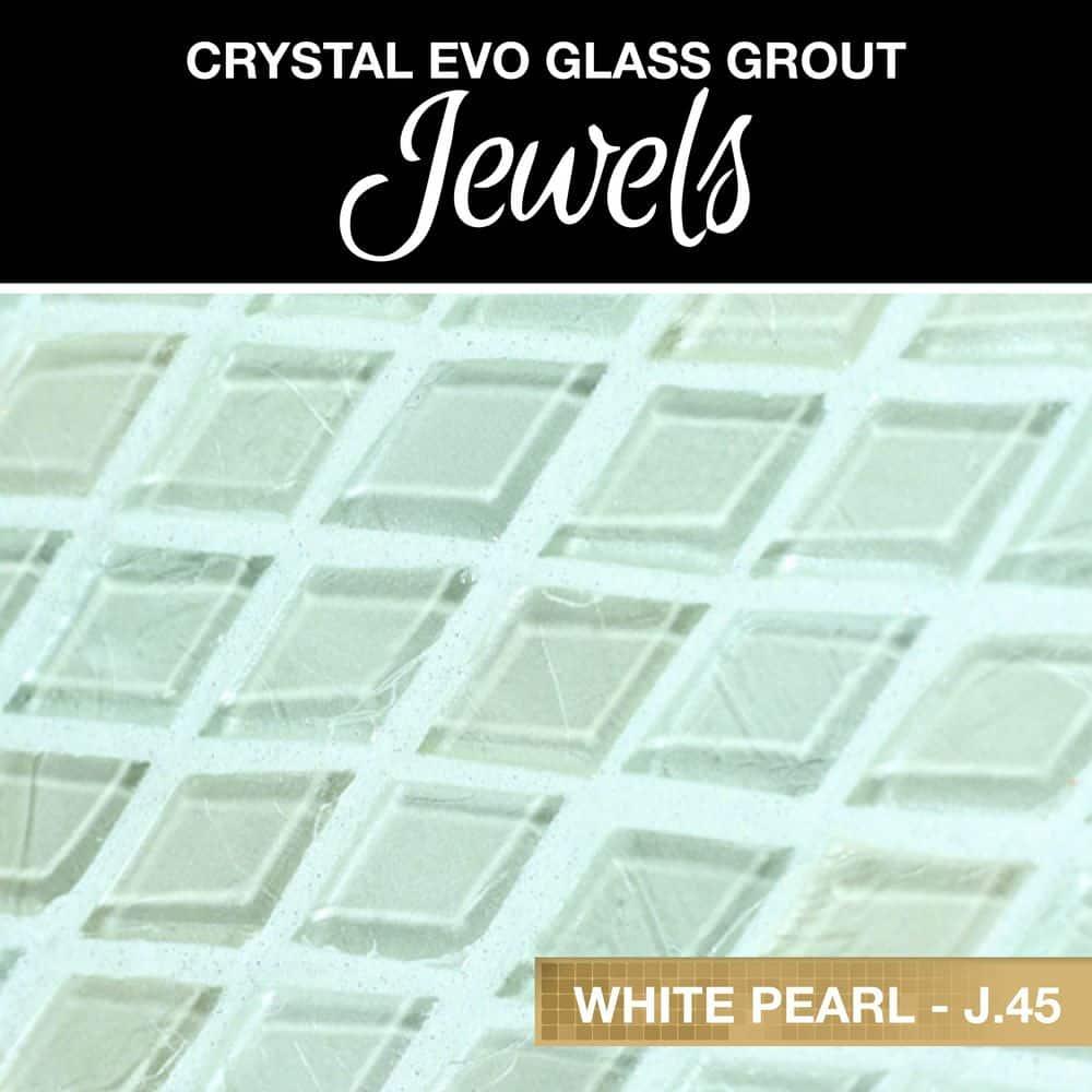 White Pearl 75 grams (1-Pack) Glass Grout Jewel and Starlike Crystal EVO 700 5.5 lb Grout Combo