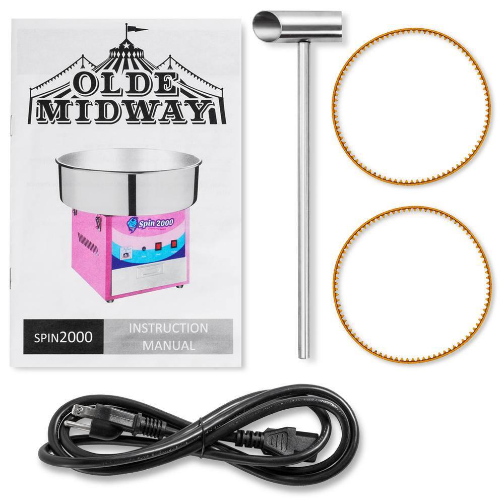 Olde Midway Cotton Candy Machine with Cart