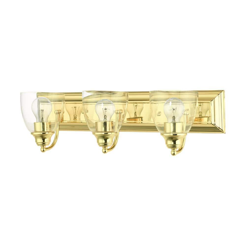 Livex Lighting Birmingham 3 - Light Vanity in  Polished Brass