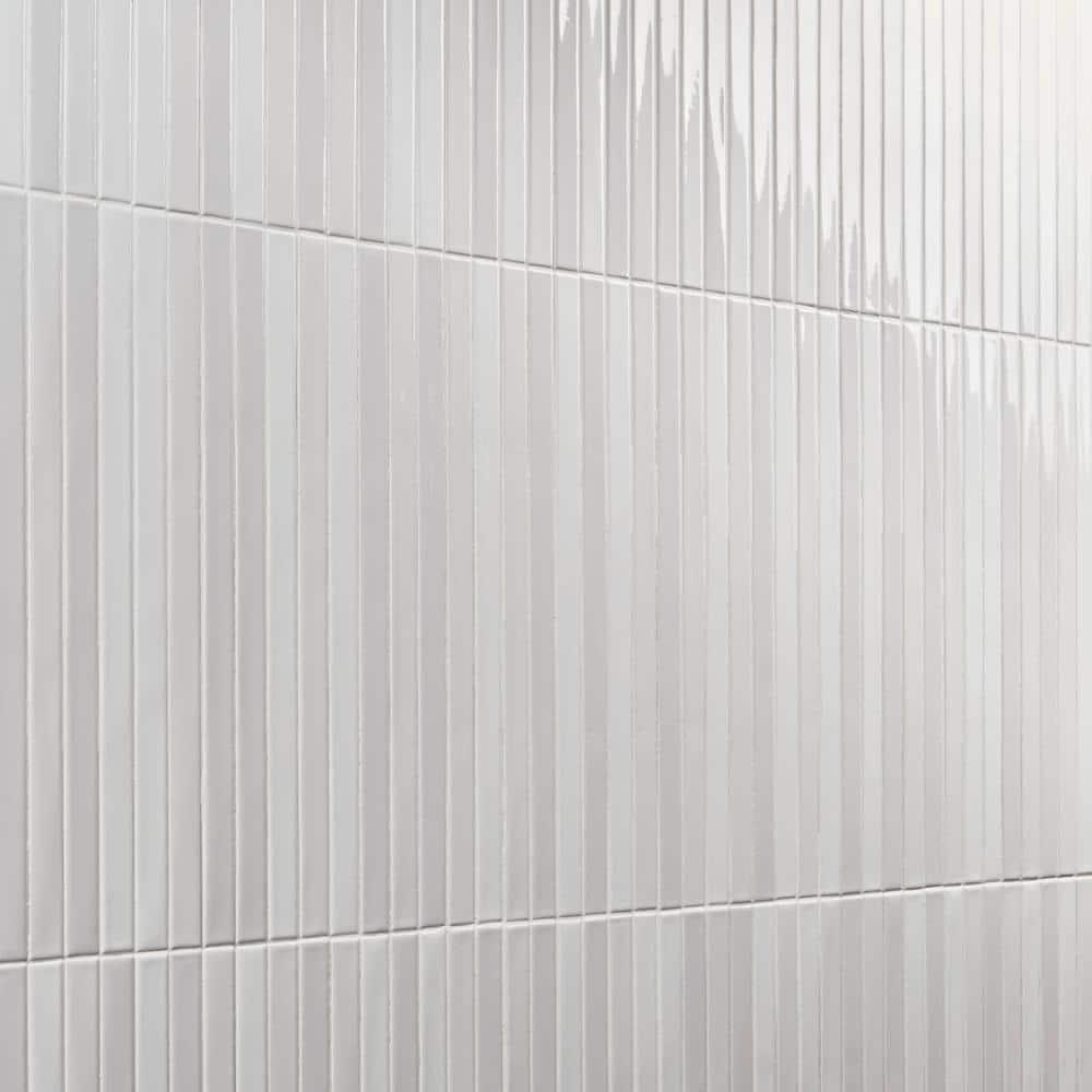 Vivanta 5.27 In. X 17.71 In. Glossy Ceramic Mosaic Elongated Subway Wall Tile (8 Sheets / Box)