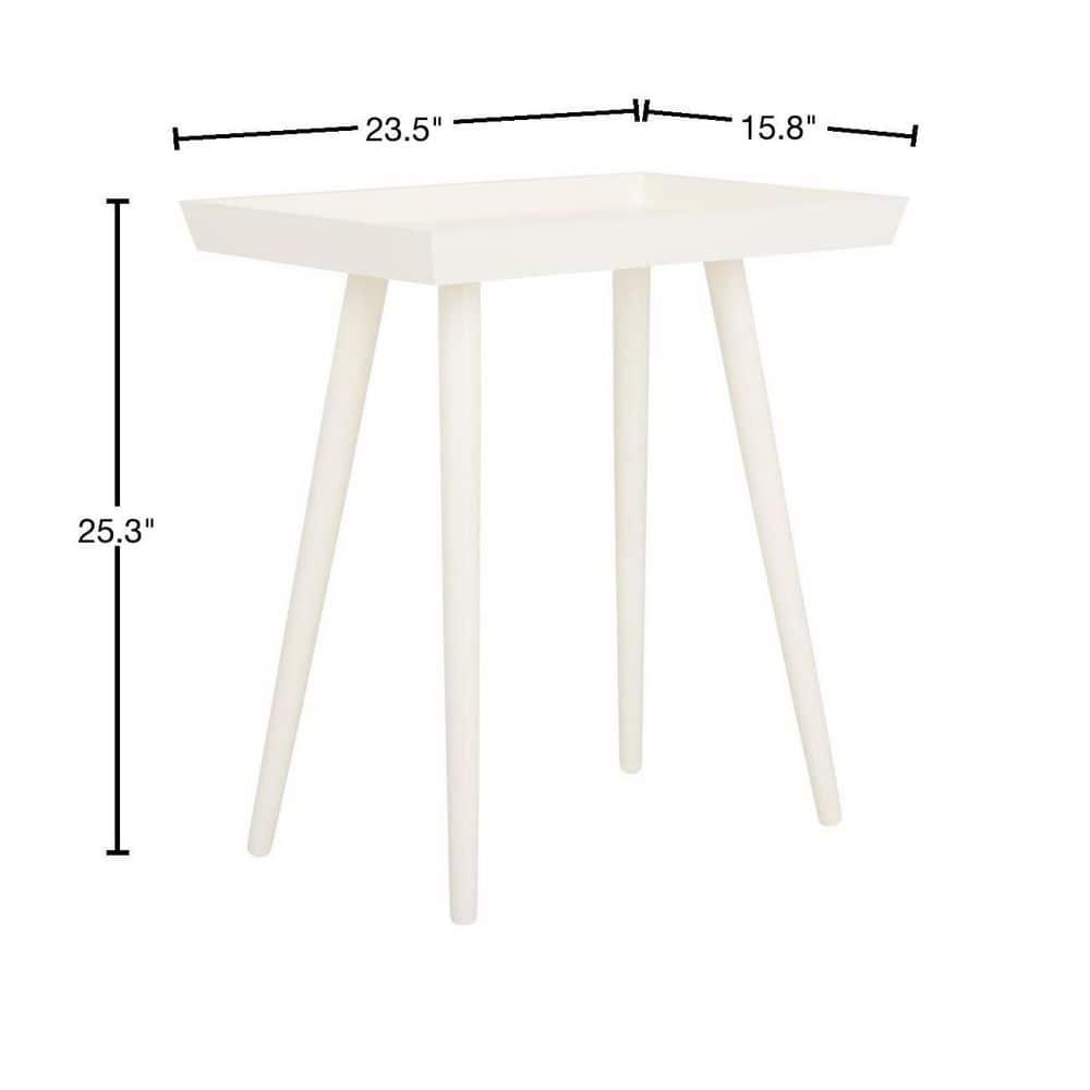 Nonie Tray Accent Table - Vintage White - Safavieh.