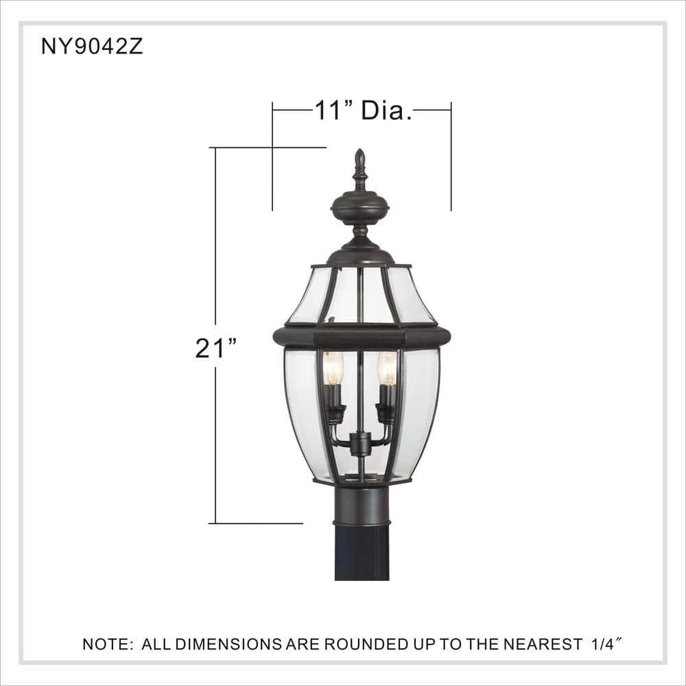 Quoizel Lighting Newbury 2 - Light Post Light in  Medici Bronze