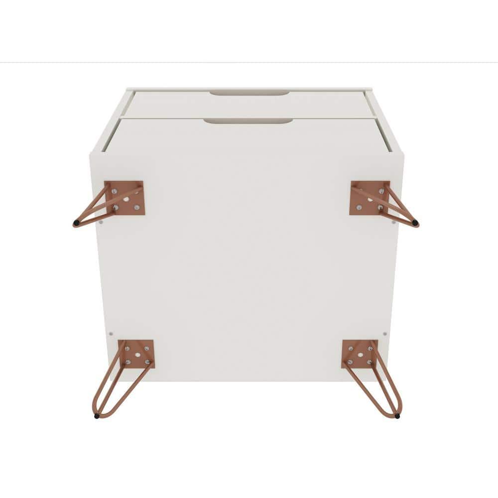 Set of 2 Rockefeller 2 Drawer Nightstands - Manhattan Comfort