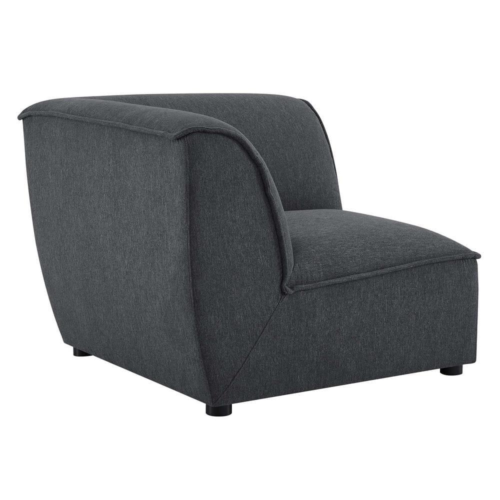 Modway Comprise 8-Piece Sectional Sofa in Charcoal