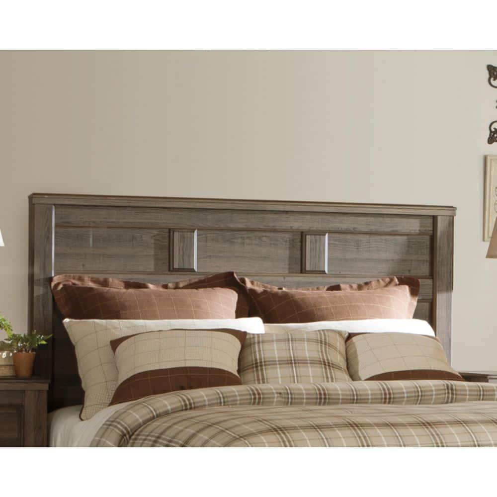 Signature Design by Ashley Casual Juararo Queen Panel Headboard  Dark Brown