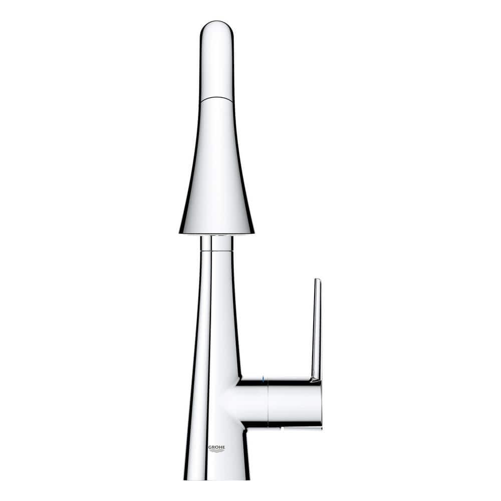 ZEDRA Single-Handle Pull Down Kitchen Faucet Triple Spray 1.75 GPM