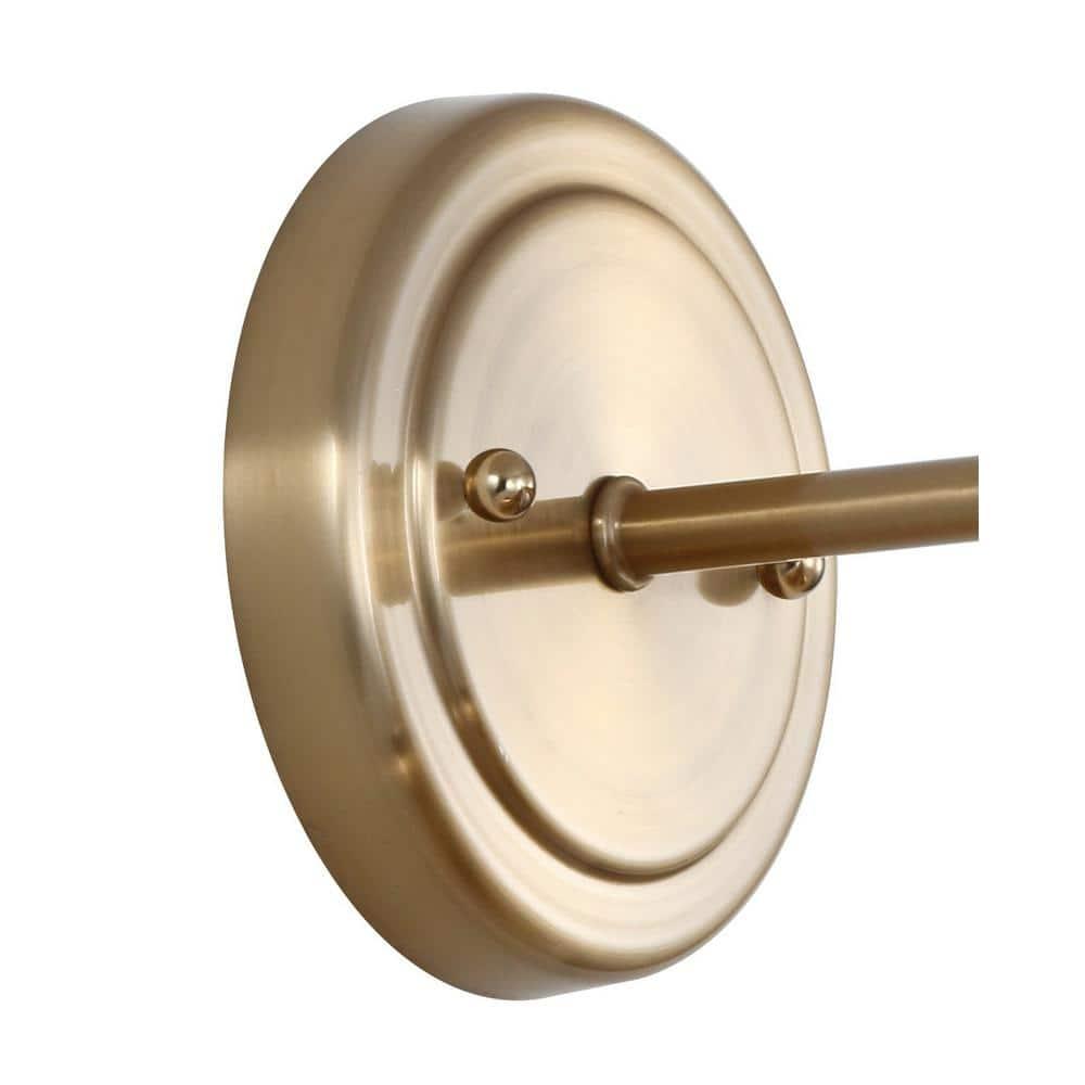 July 17.5" 2-light Metal Vanity Light, Brass Gold