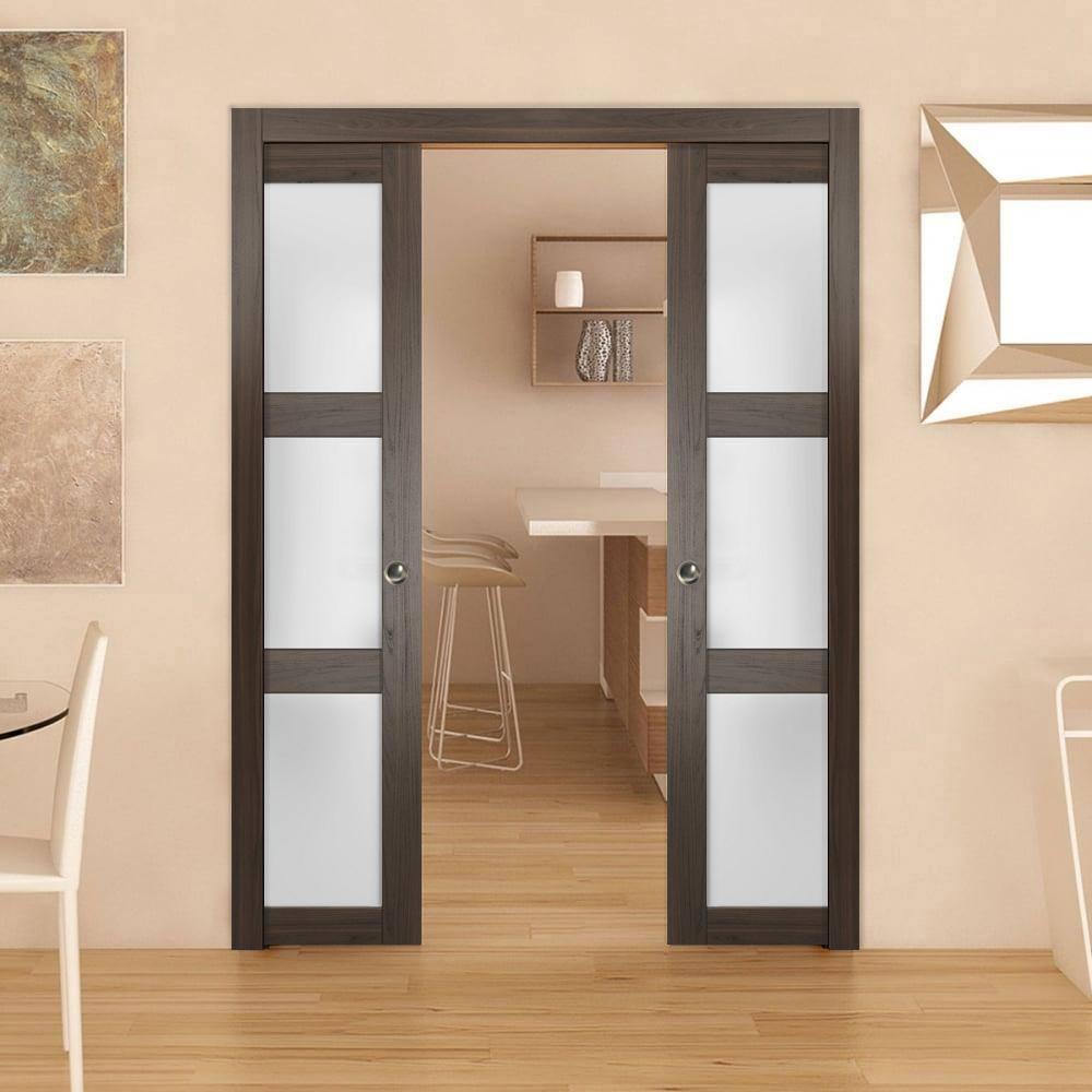 SARTODOORS Lucia Frosted Glass Sliding Closet Doors