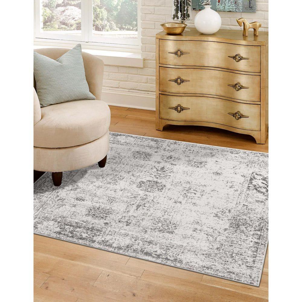 Unique Loom 8' 0 x 8' 0 Sofia Casino Gray Area Rug