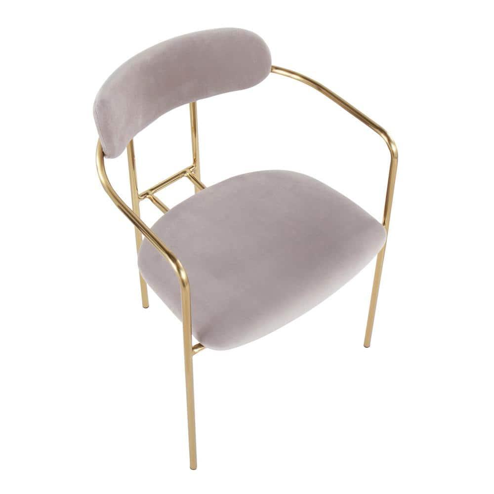 Bellatrix 18'' H Velvet Upholstered Metal Armchair