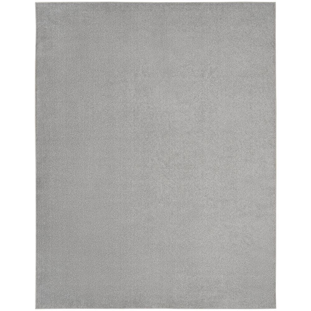 Nourison Essentials Easy Care Indoor Outdoor Area Rug - Silver Grey 10' x 14'