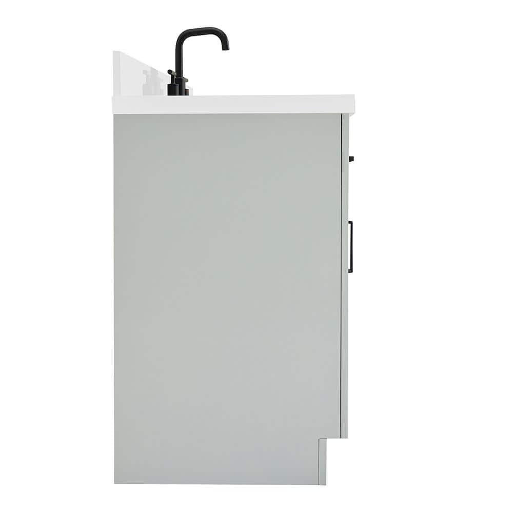 Thornaby 30'' Solid Wood Single Bathroom Vanity with 1.5'' White Quartz Top, Oval Sink