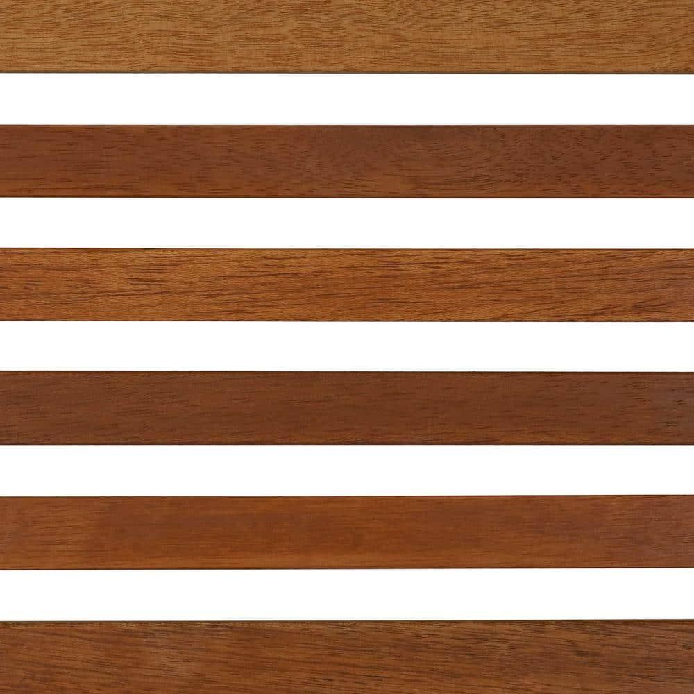 Sunnydaze Meranti Wood with Teak Oil Finish Wooden Folding Patio Lawn Slatted Arm Chairs Set - Brown - 2pk