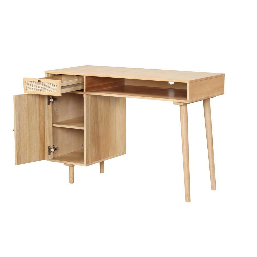 Nathan James Solid Wood Base Computer Desk