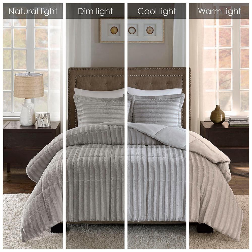 Madison Park Faux Fur 3 Piece Comforter Set