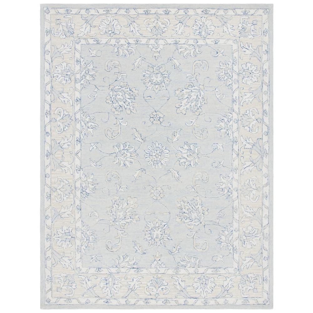 Micro-Loop MLP535 Hand Tufted Area Rug - Blue/Beige - 8'x10' - Safavieh.
