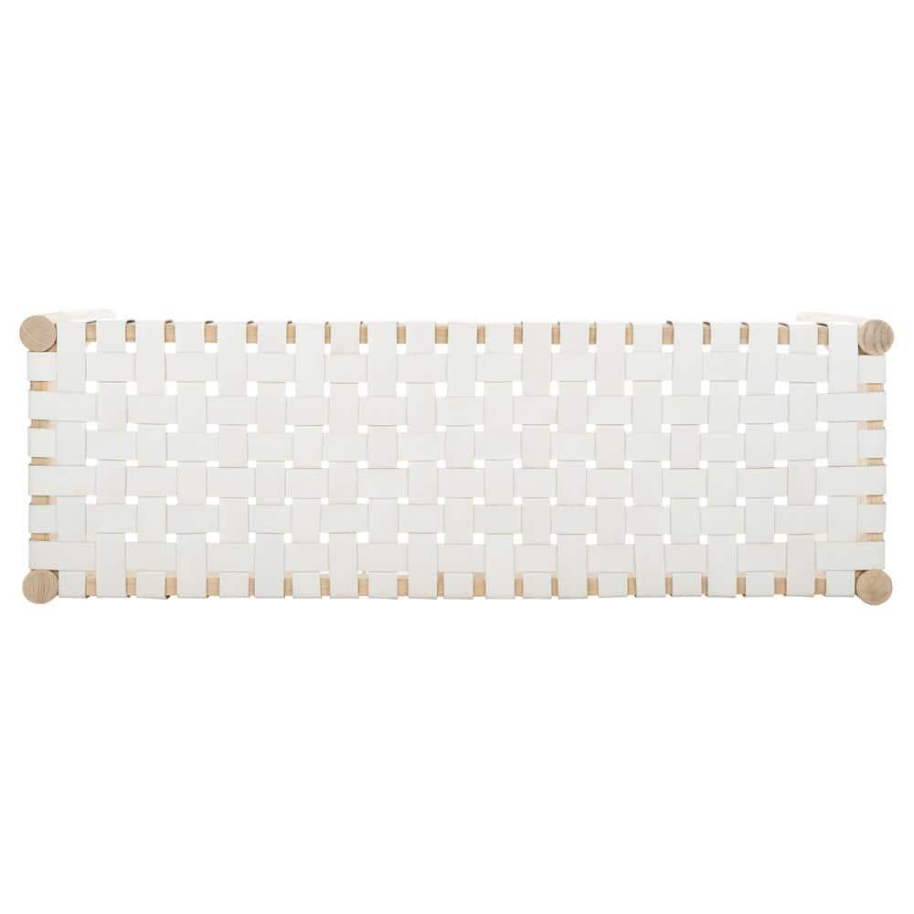 Orin 47" Woven Leather Bench