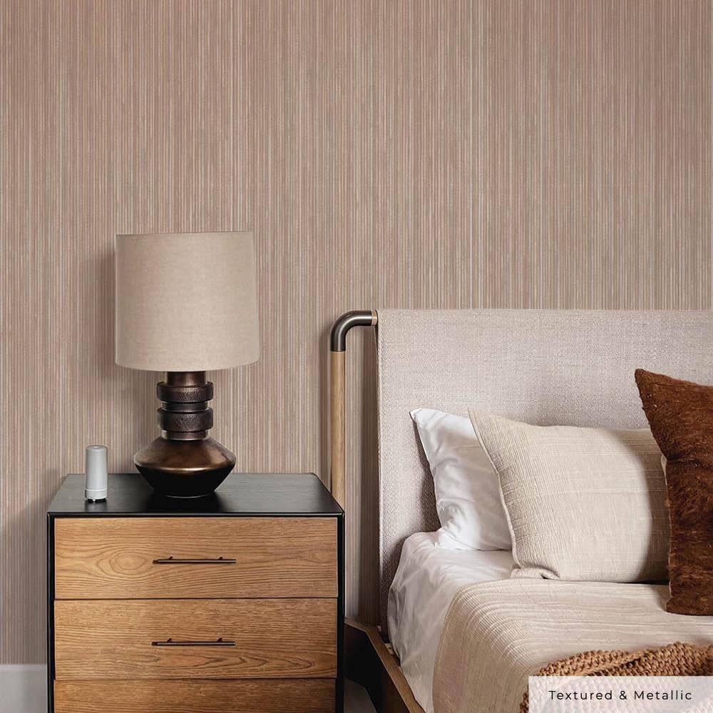 Tempaper & Co. 28 sq ft Faux Horizontal Grasscloth Removable Peel and Stick Wallpaper Textured Neutral : Vinyl, Self-Adhesive