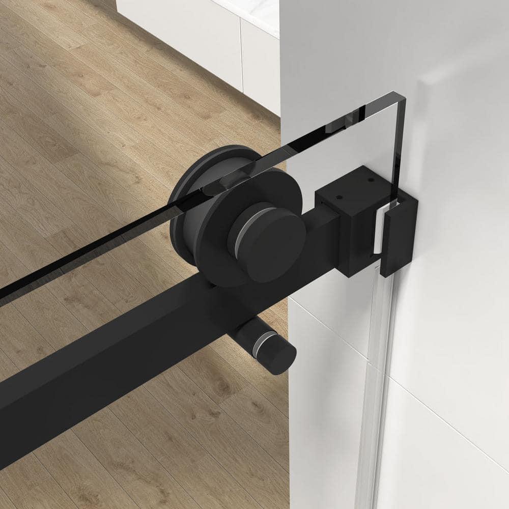 HHK HOME 60'' W 76'' H Frameless Rectangle Shower Enclosure HHKSS05-MB-6076