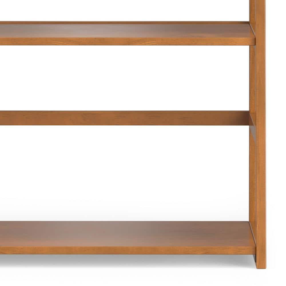 Simpli Home Acadian 30"W Solid Wood 5 Shelf Ladder Bookcase with Open Shelves