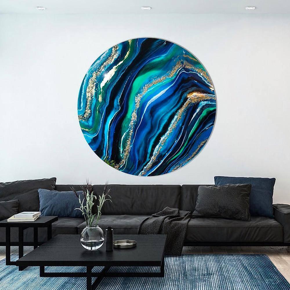 47" inch Diameter 1/4" Clear Plexiglass Sheet, Round Cake Disc, Lucite Circle Flat Edge Plexiglass Table Top by Fab Glass and Mirror