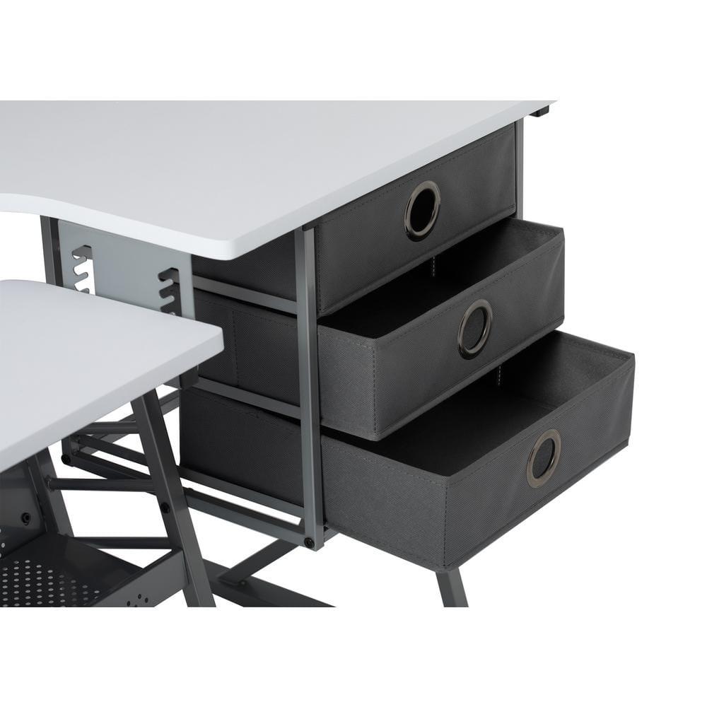 60.25'' x 23.75'' Sewing Table with Sewing Machine Platform