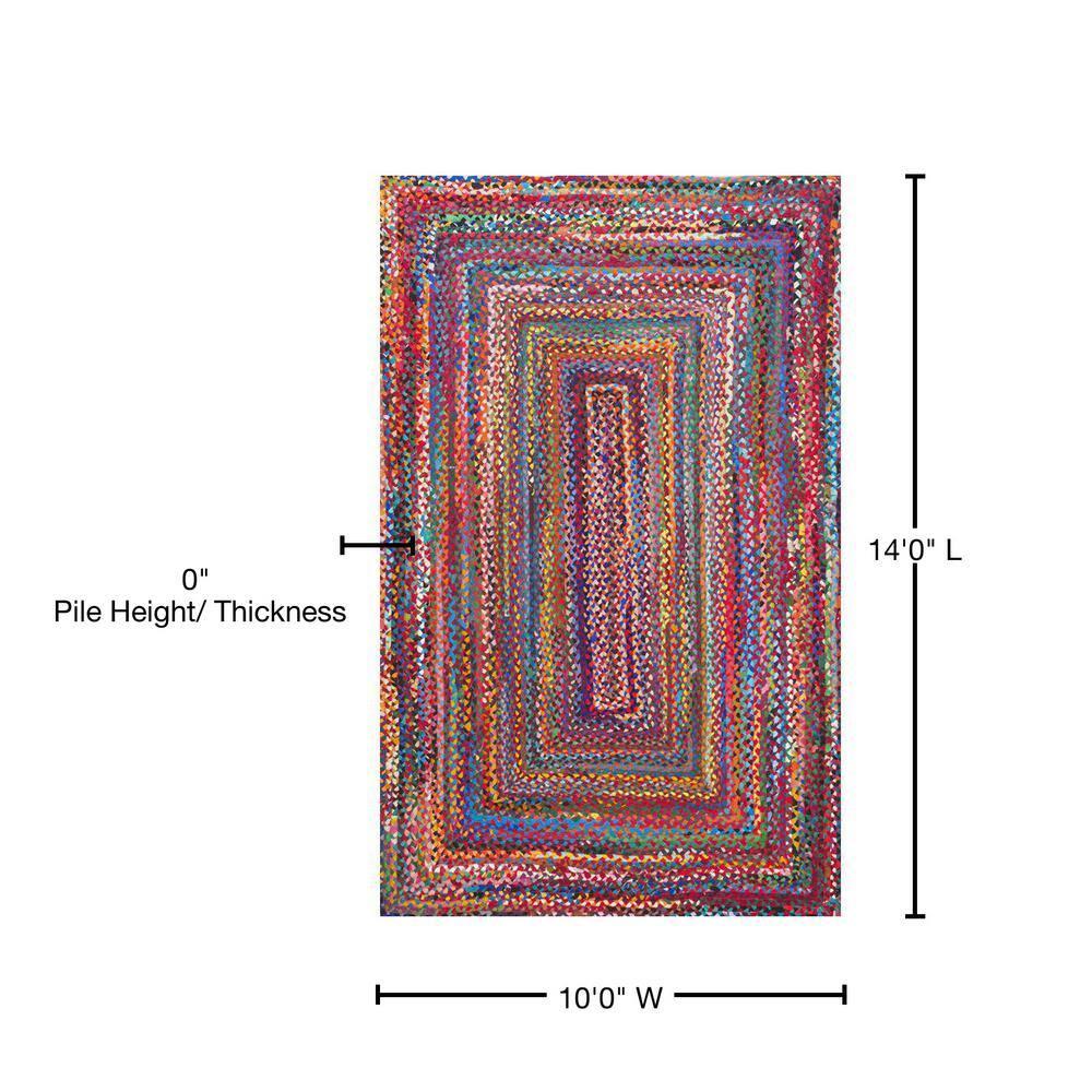 Jaipur Art And Craft Natural Fiber Chindi Cotton Handmade 10x14 Square feet (300x420 cm) Rectangular Area Rug