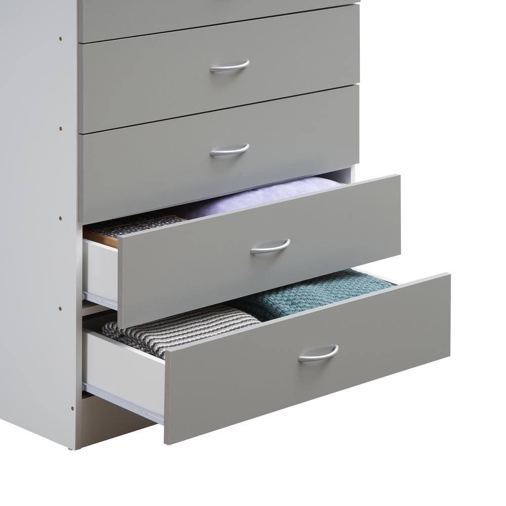 48 x 18 x 31.5 in. 7-Drawer Chest with Locks on 2-Top Drawers, Grey