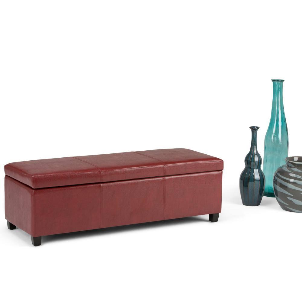 Simpli Home Avalon Storage Ottoman Bench,Assembled