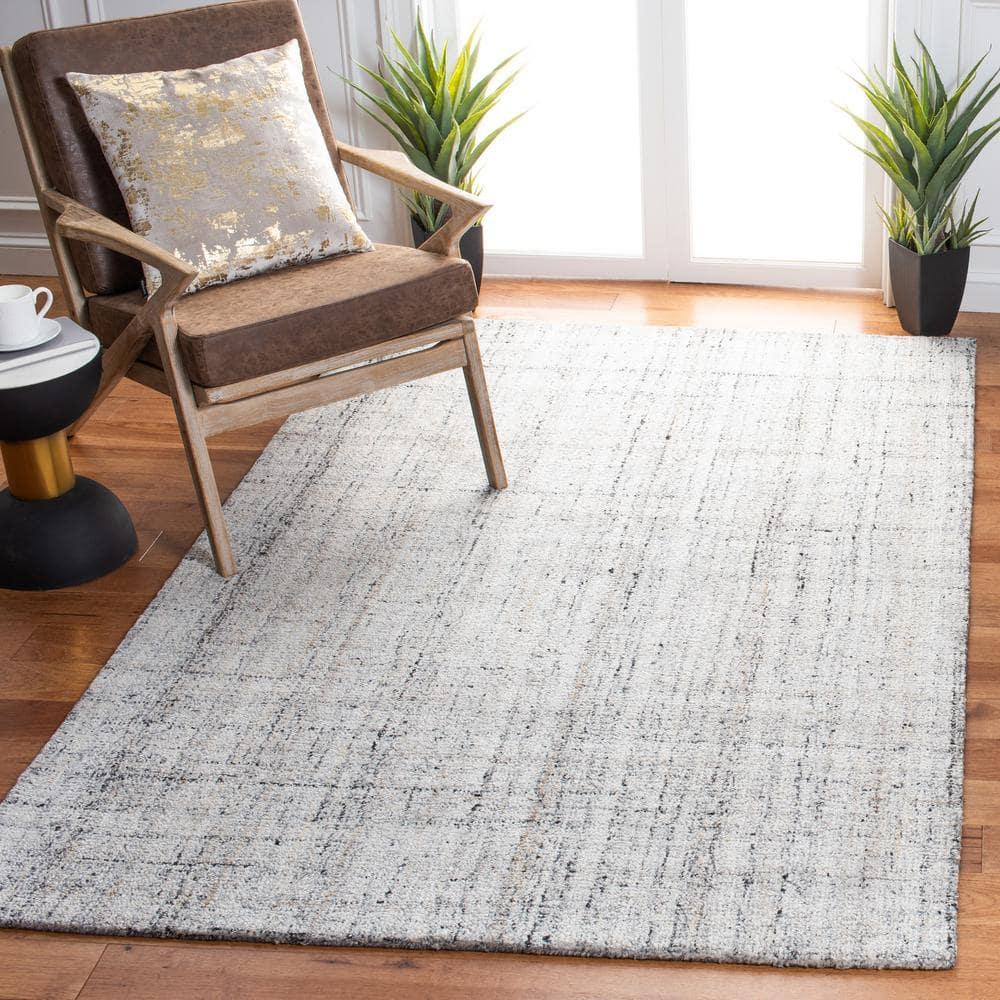 Abstract ABT141 Handmade Indoor Area Rug - Camel/Black - 6'x6' - Safavieh