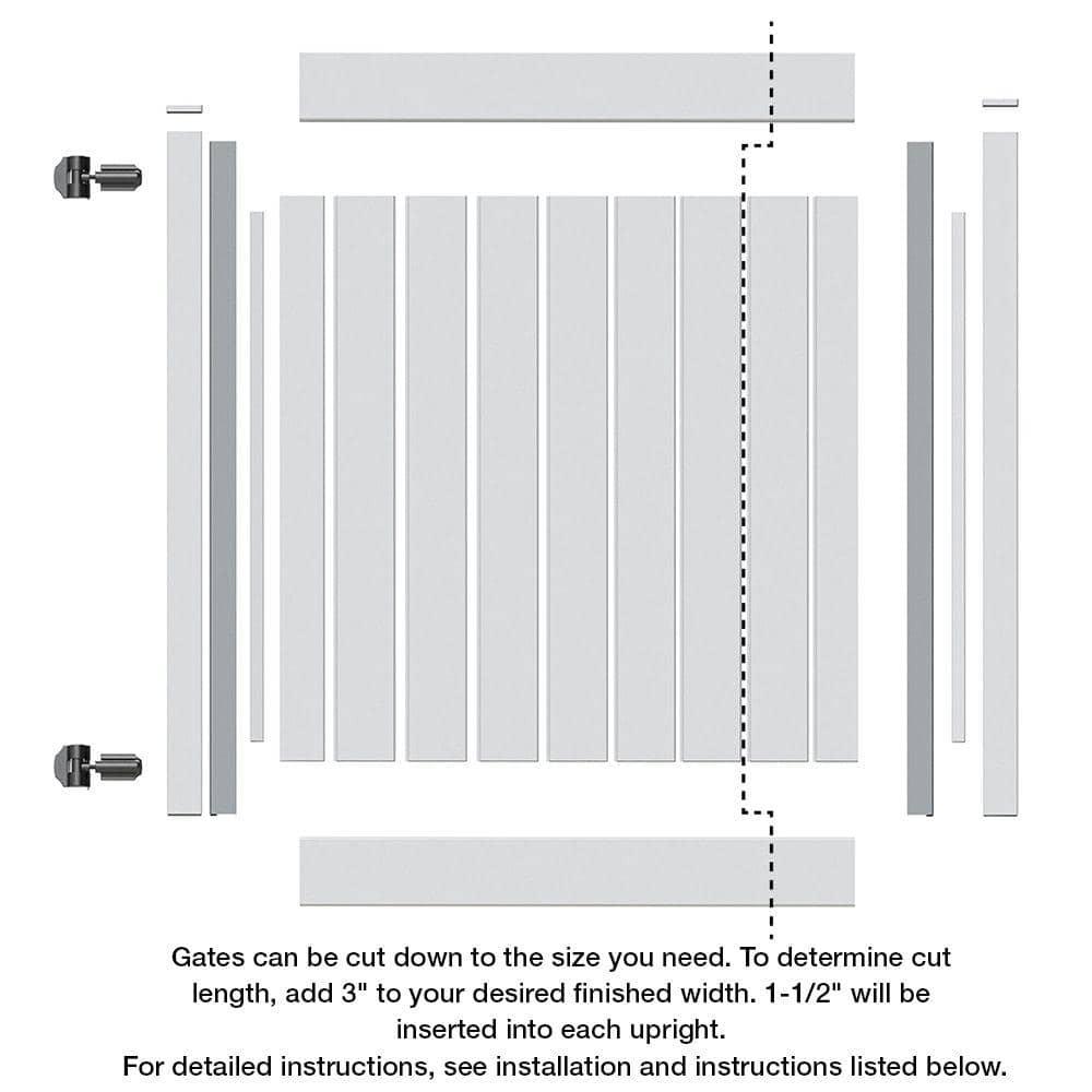 Barrette Outdoor Living 6 ft. H x 46 in. W Privacy Walk Gate