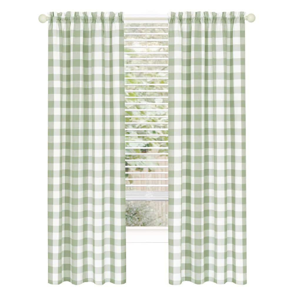 42 x 84 in. Hunter Rod Pocket Window Curtain Panel, Green
