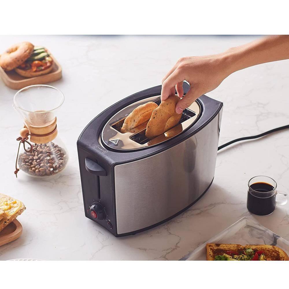 Elite Gourmet ECT2428 New Stainless Steel 2-Slice Toaster with Bagel Function