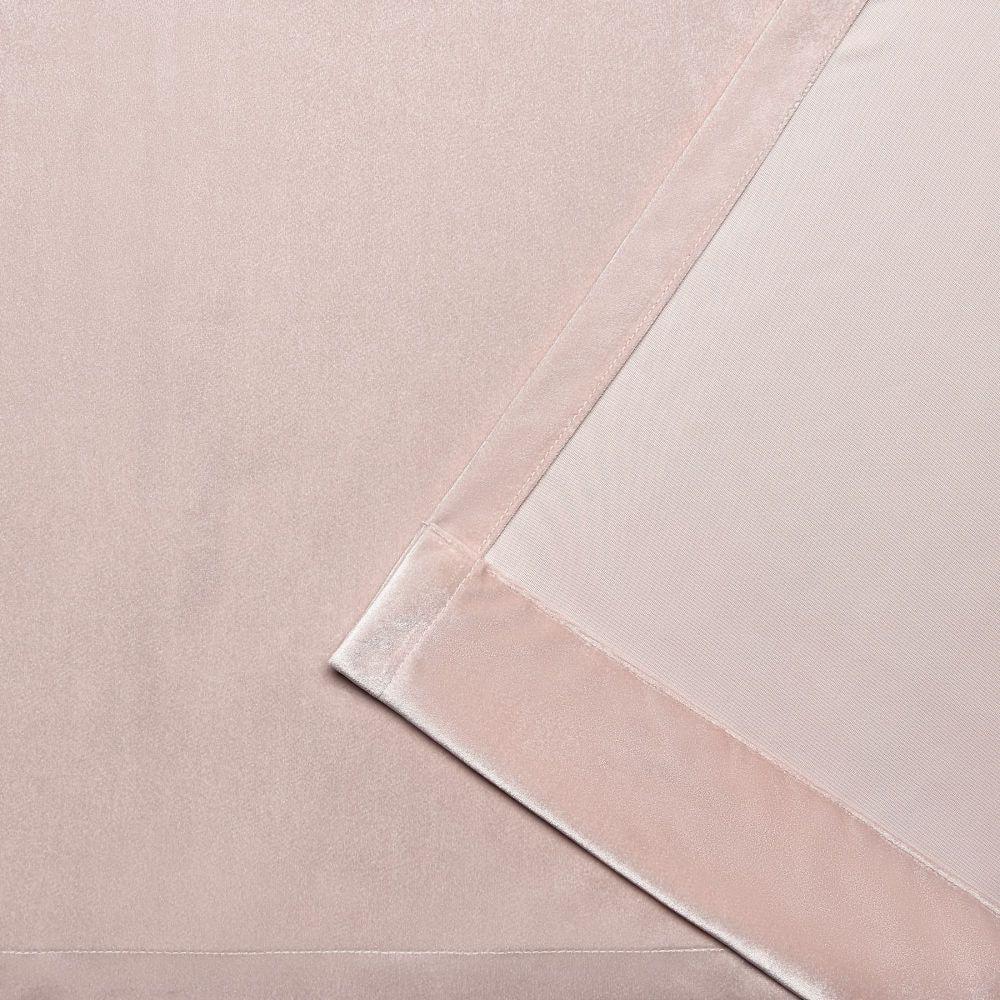 Set of 2 (84"x54") Velvet Back Tab Light Filtering Window Curtain Panels Blush Pink - Exclusive Home: Polyester, OEKO-TEX Certified