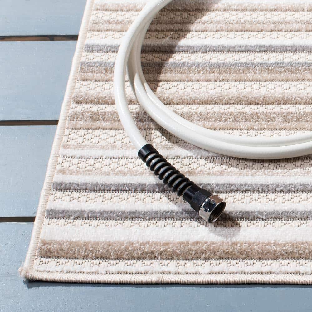Cabana CBN323 Loomed Indoor Area Rug - Ivory/Grey - 8'x10' - Safavieh